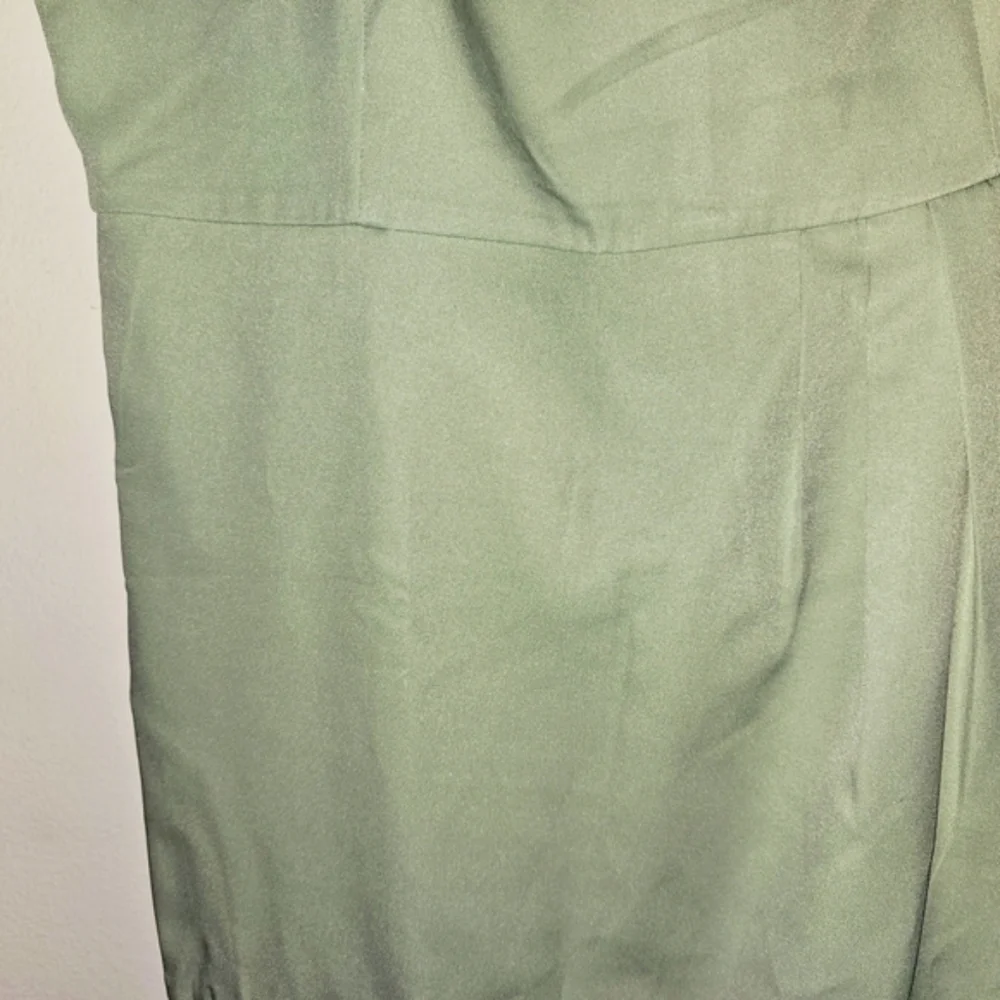 CMZ2005 Seaglass Green V-neck Maxi Faux Wrap Sz L (12-14) NWT